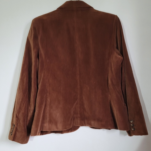 Vintage Silver Unicorn Burnt Orange/Brown Faux Suede Women’s Blazer Sz 13 Button - Picture 16 of 16